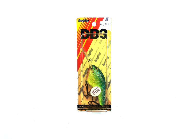 Bagley Diving B3 DB3-269 Dazzl-R Laser Scale, Dazzle Green/Chartreuse Color New on Card Old Stock