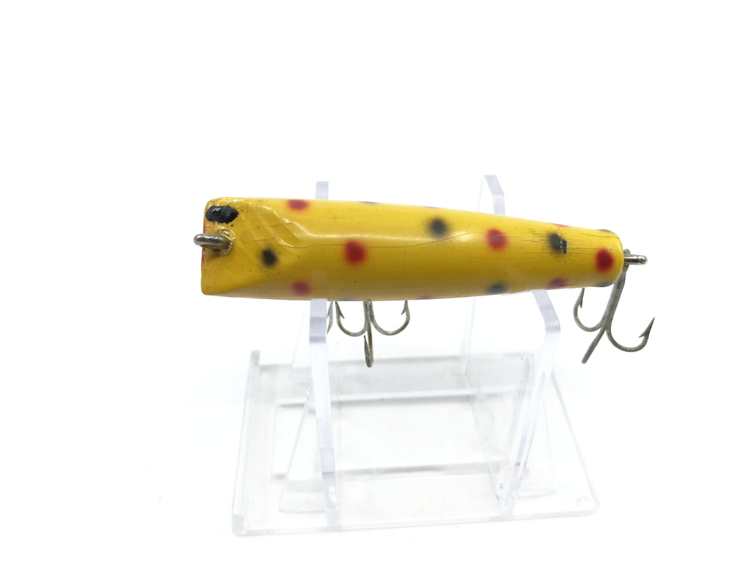Creek Chub Wooden Spinning Darter 9000 Yellow Spotted Color 9014