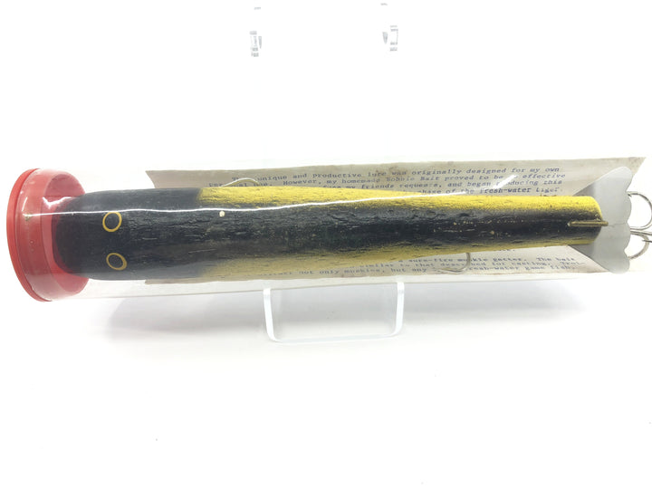 Vintage Bobbie Bait Musky Lure New in Tube Yellow and Black Color
