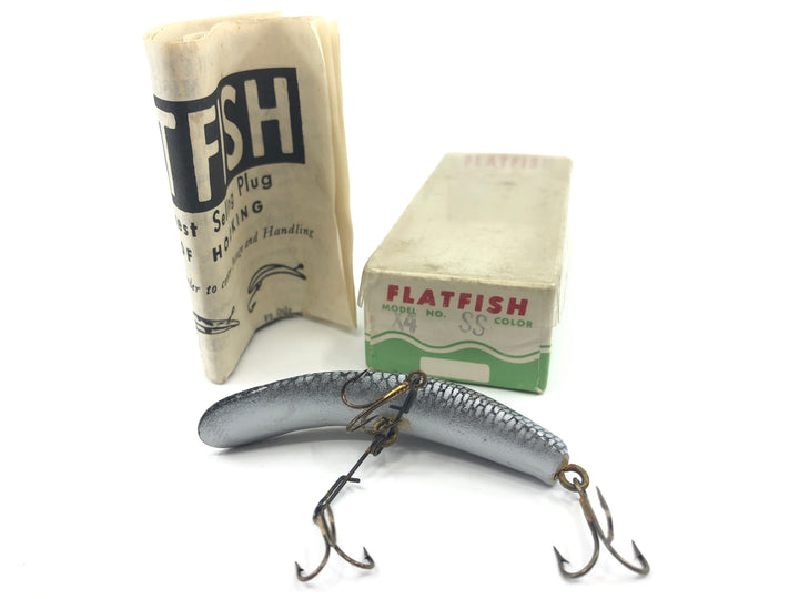Vintage Helin Flatfish X4 SS Silver Scale with Box