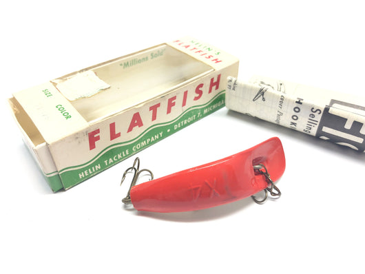 Helin Vintage Flatfish X4 WR White Red Color with Box and Paperwork