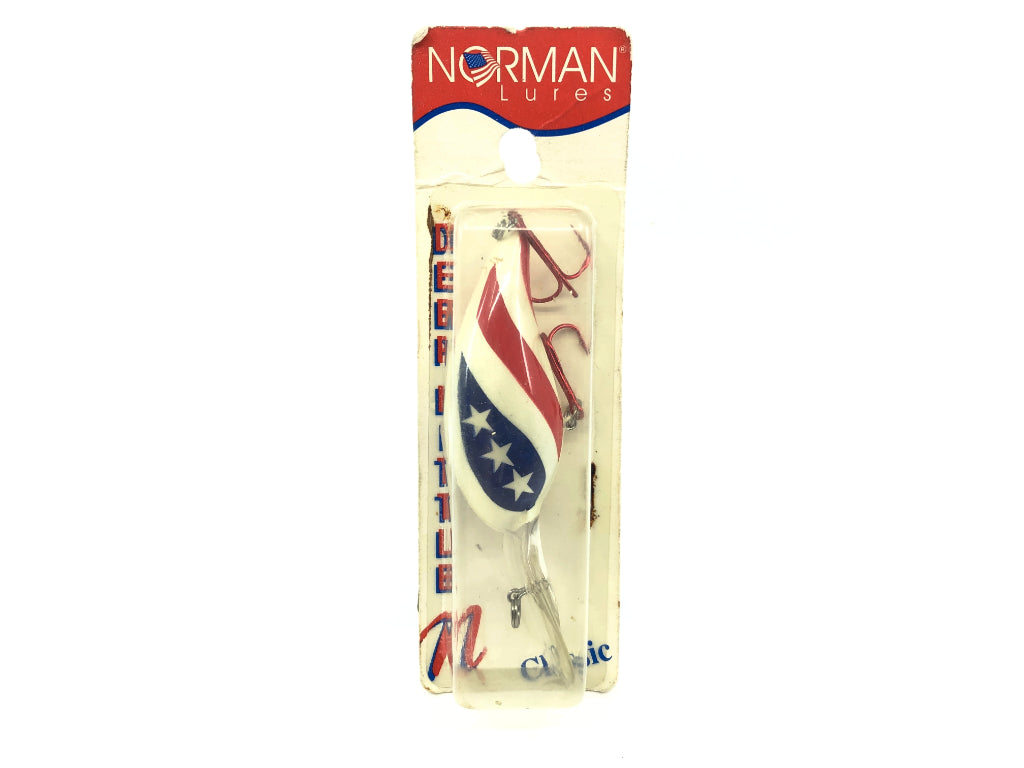 Norman "Ol' Glory" Deep Elite N Classic US Flag Lure New on Card Deep Little N