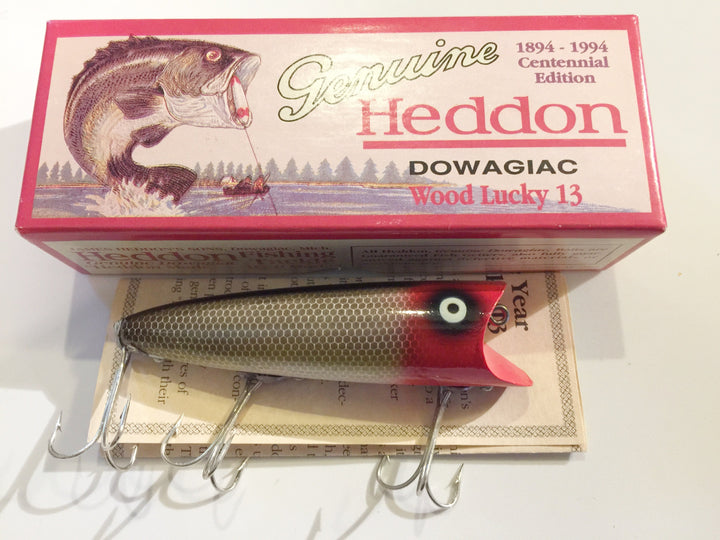 Heddon Centennial Edition wood Lucky 13 new in box NO. X2500W-JRH