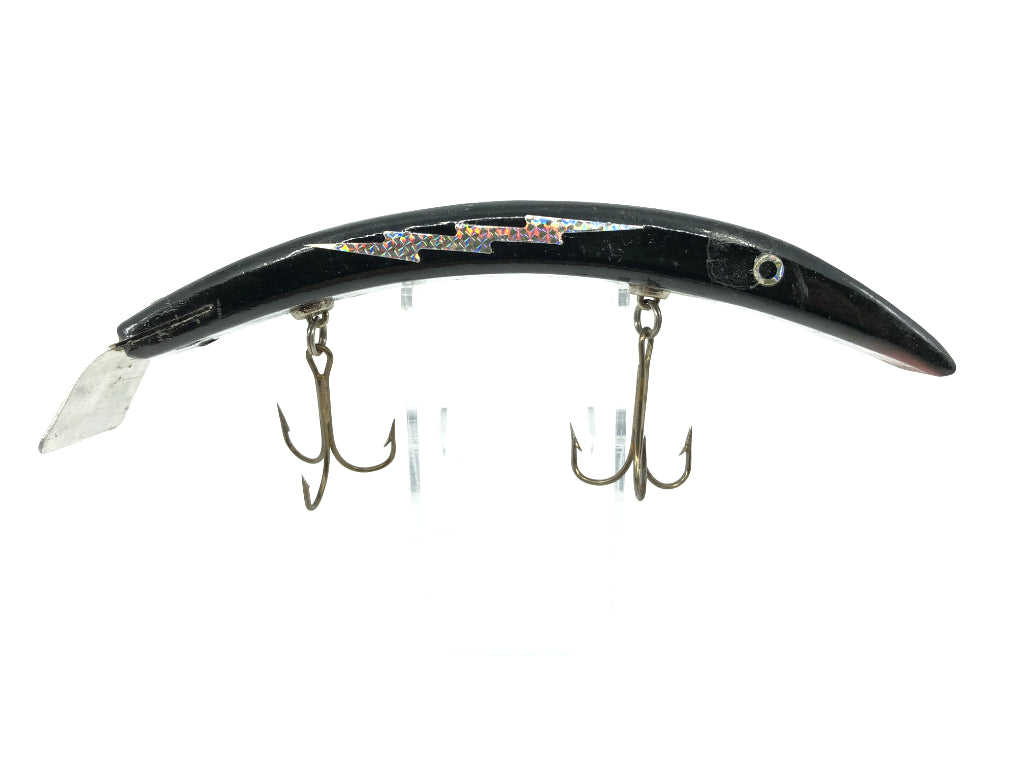 Grim Reaper Sickle Musky Lure Black Lightning Bolt Color
