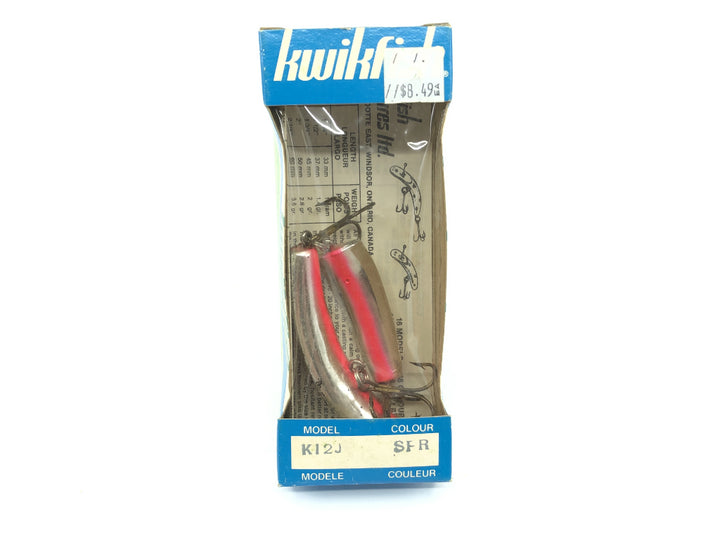 Pre Luhr-Jensen Kwikfish Jointed K12J SPR Sp Red Fluorescent Stripes Color New in Box Old Stock