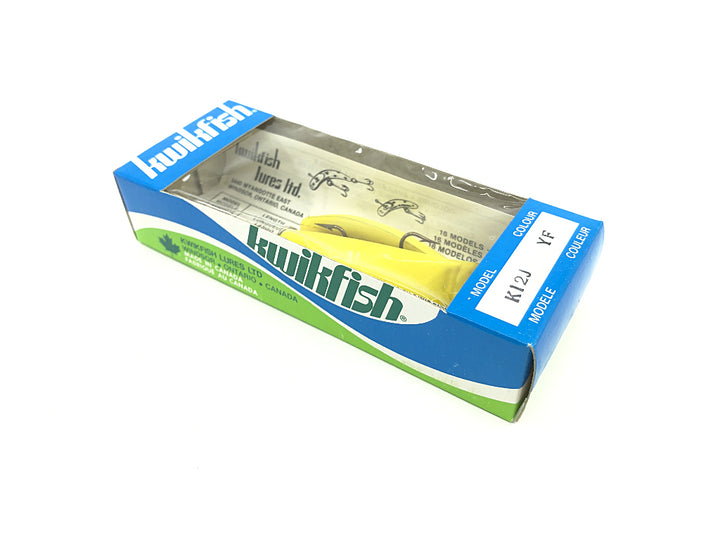 Pre Luhr-Jensen Kwikfish Jointed K12J YF Yellow Fluorescent Color New in Box Old Stock