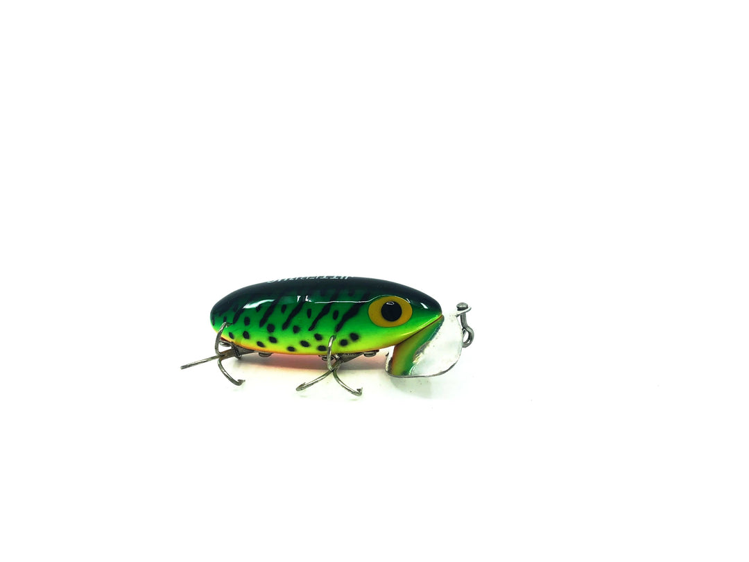 Arbogast Jitterbug Firetiger #115 Color, Flat-Eyed Model