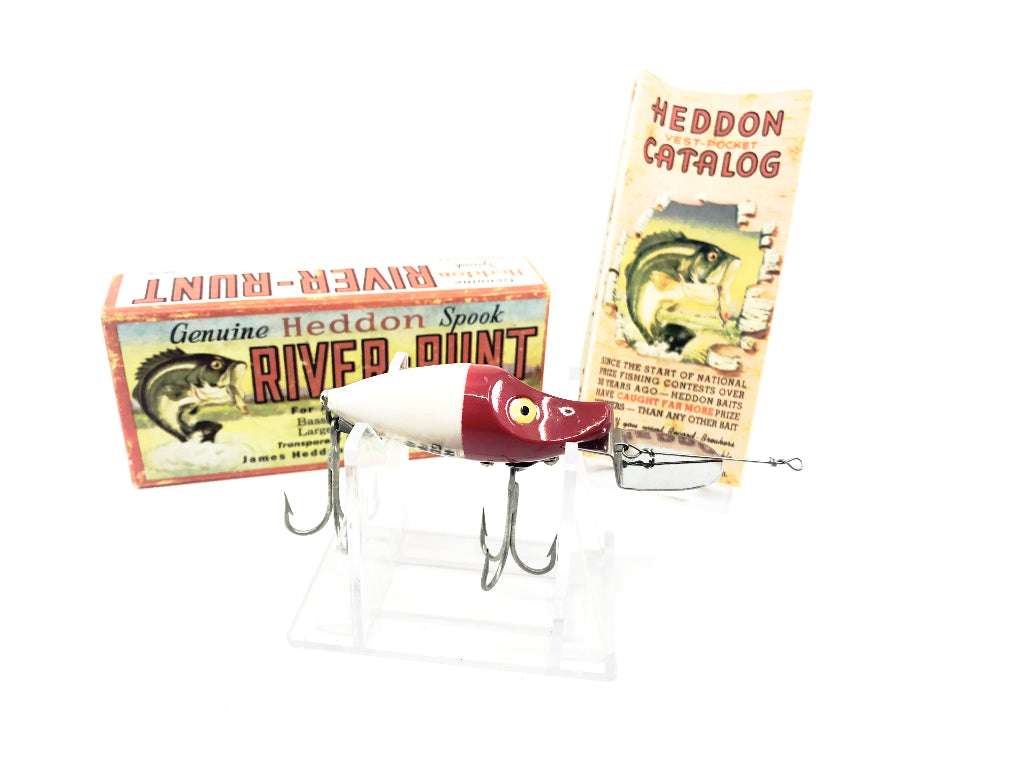 Heddon Midgit Go Deeper River Runt D-9010-RH Red Head White Color with Box