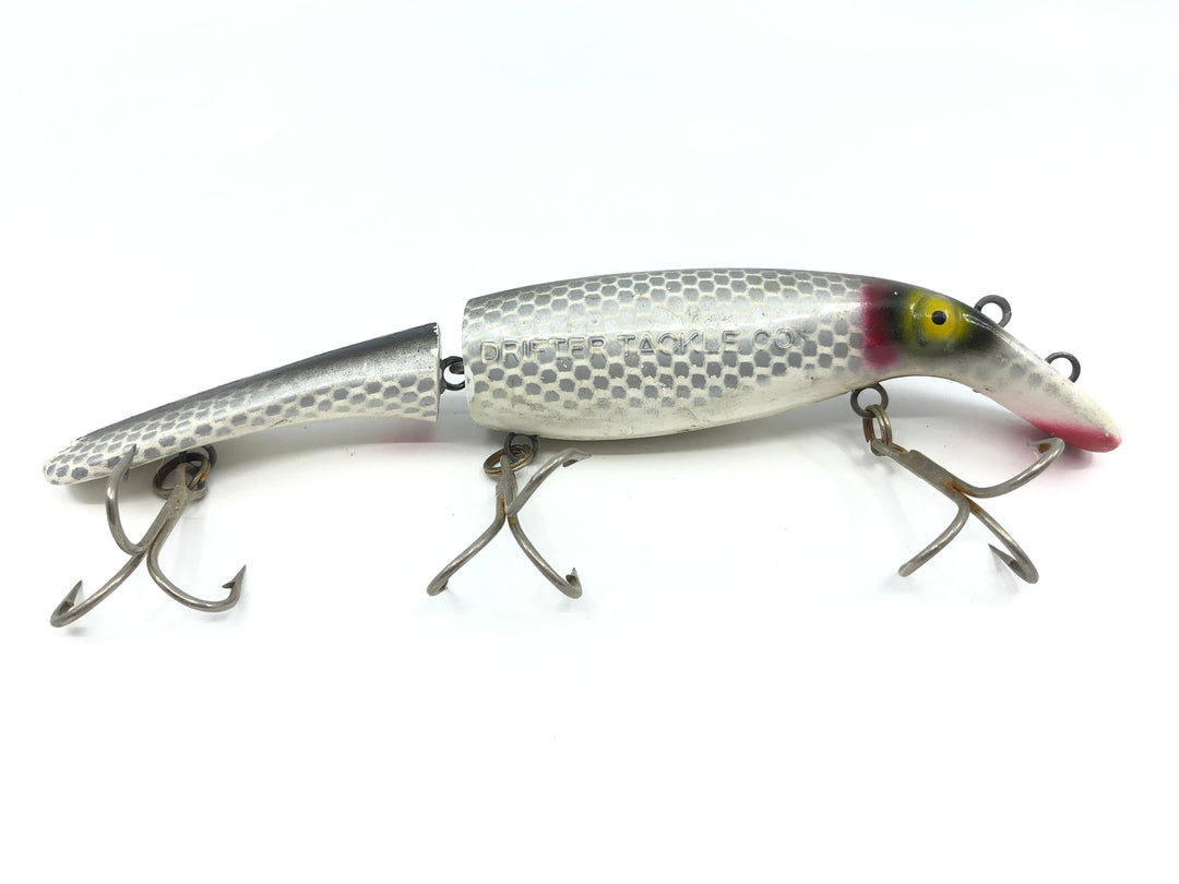 Drifter Tackle The Believer 8" Jointed Musky Lure Color White Scale