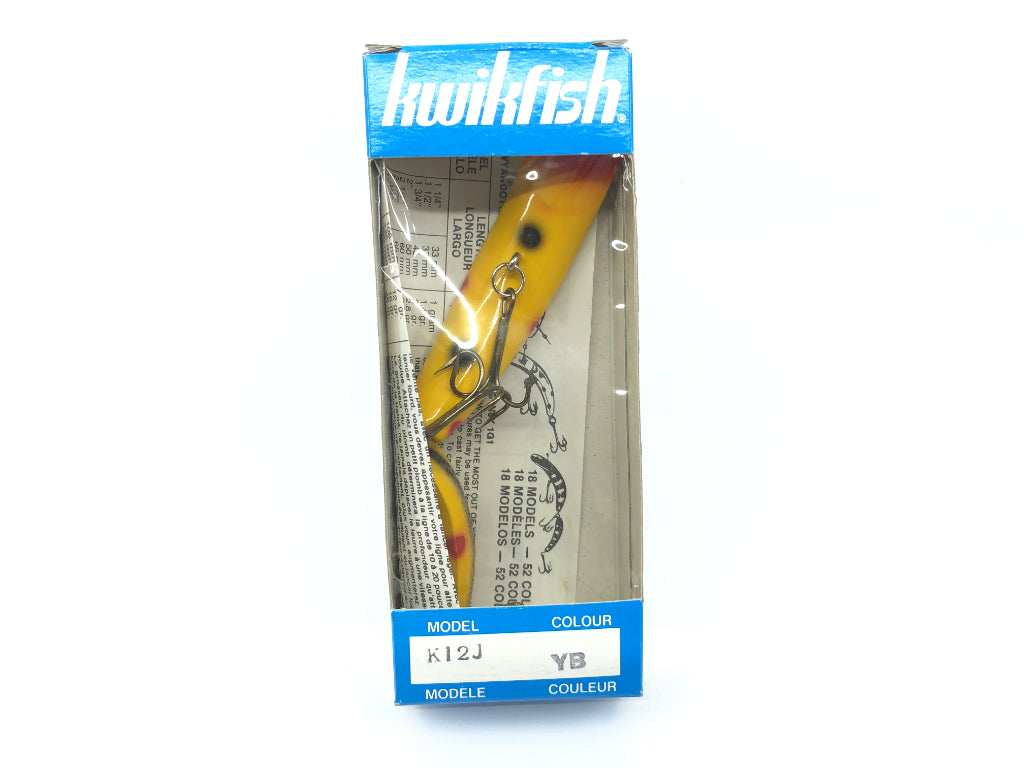 Pre Luhr-Jensen Kwikfish K12J YB Yellow Black Stripe Color New in Box Old Stock