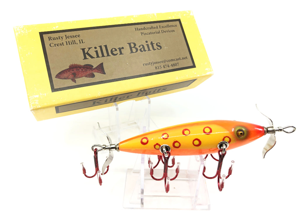 Rusty Jessee Killer Baits Model 150 Minnow in "Special" Orange Drop Color 2018 One of a Kind!