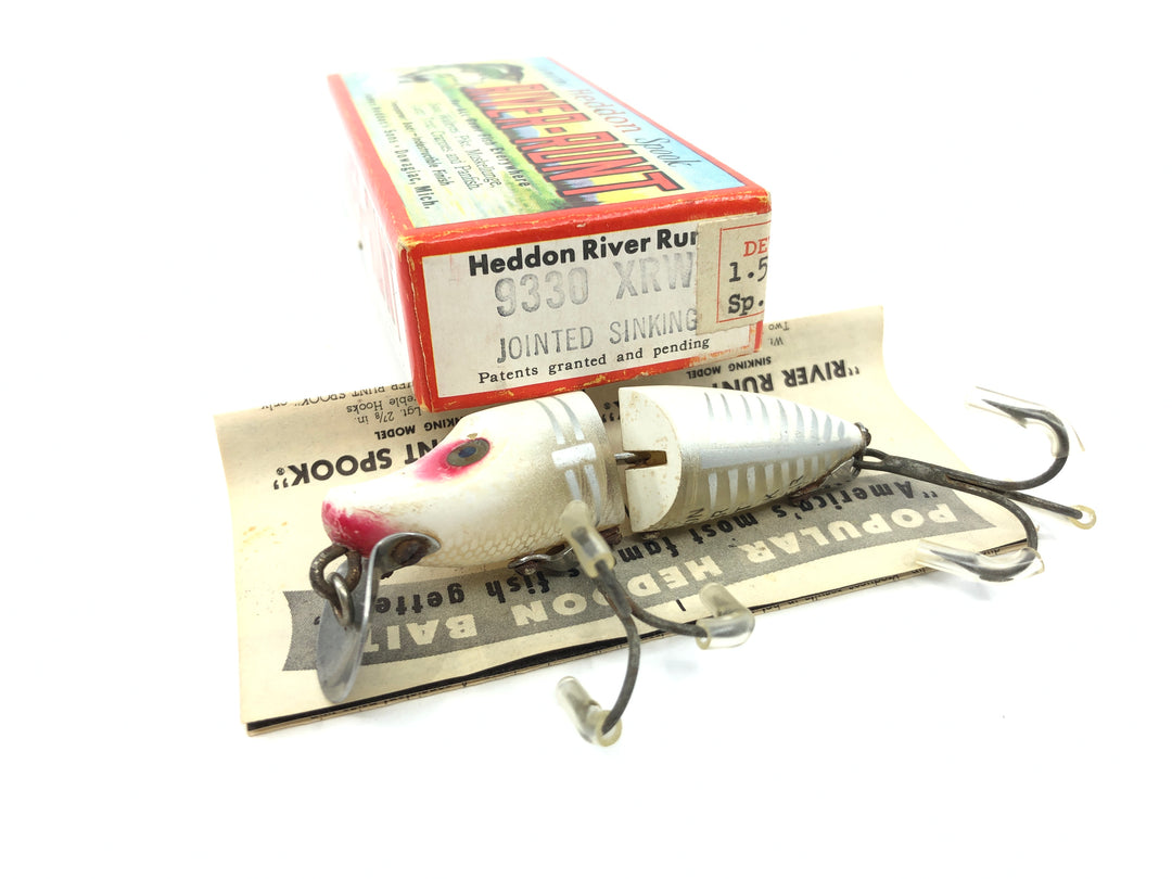 Heddon Jointed Sinking River Runt 9330 XRW White Shore Color with Box