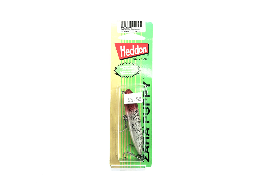 Heddon Original Zara Puppy Spook G28 Pearl/Red Eye Discontinued Color New on Card