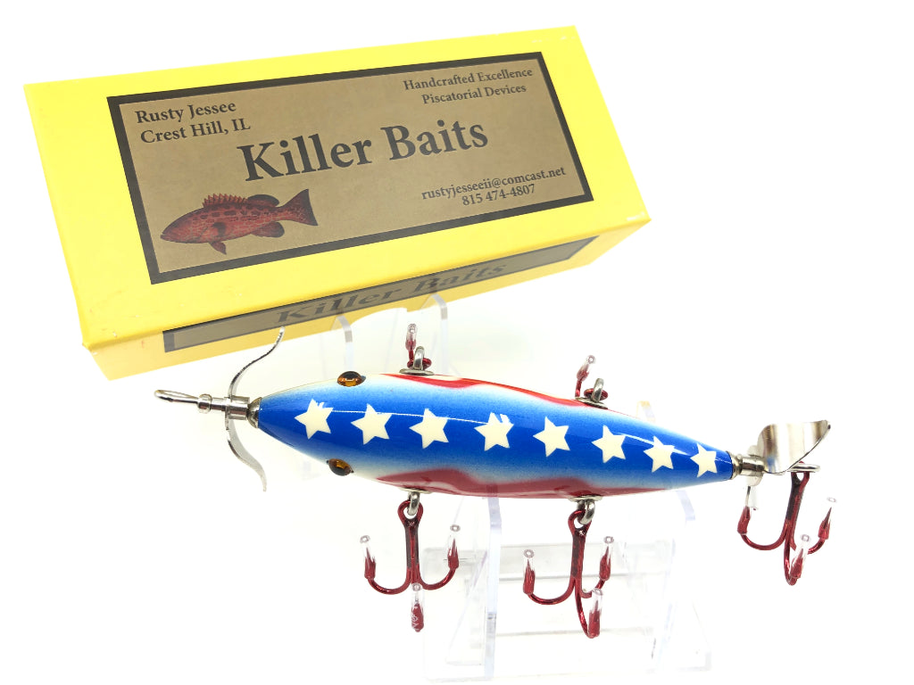 Rusty Jessee Killer Baits Model 150 Minnow in Bicentennial Color 2019