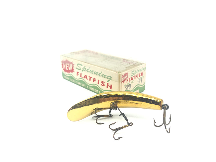 Helin Flatfish SPU GPL Wooden Lure Gold Plate Color