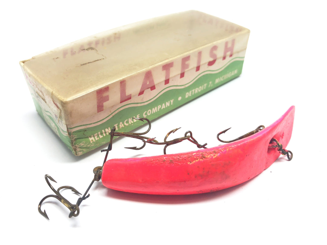 Helin Vintage Flatfish U20 RFL Red Fluorescent Color with Box