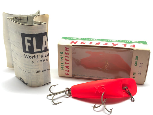 Helin Flatfish X5 RFL Bright Red Fluorescent in Box