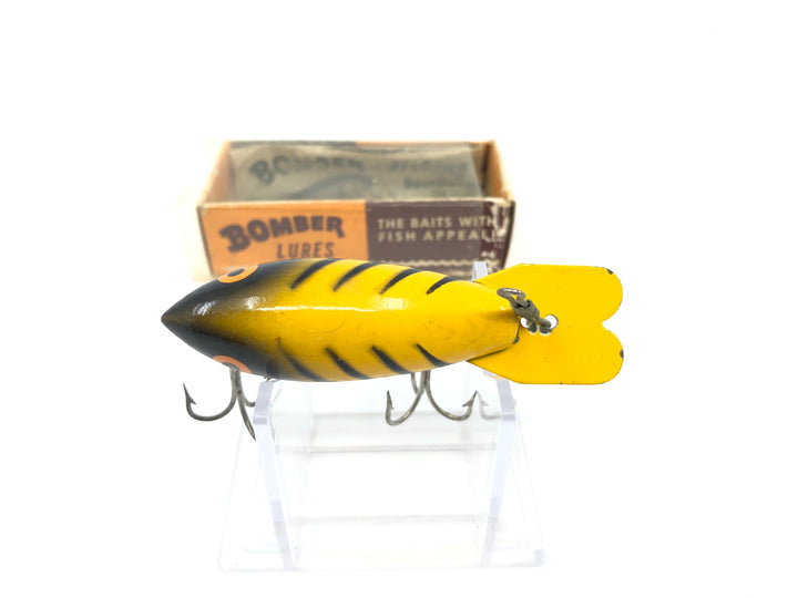 Vintage Wooden Bomber Yellow Black Ribs Color 420 with Box