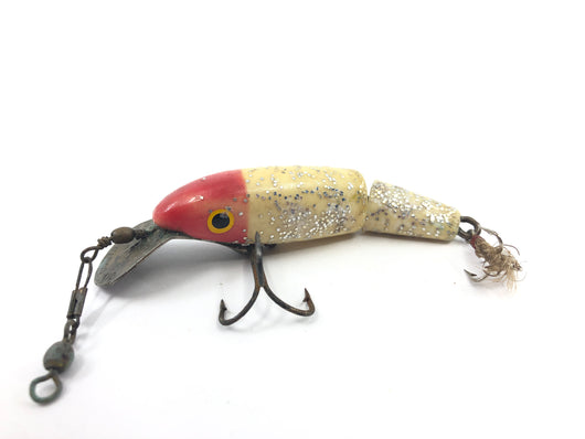 Cisco Kid Jointed Vintage Lure Red and White with Sparkles