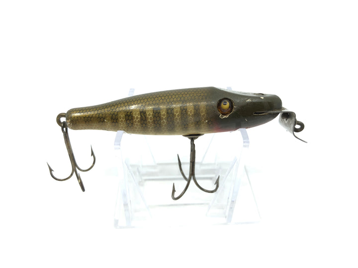 Creek Chub 900 Baby Pikie Minnow in Pikie Color Wooden Lure Glass Eyes