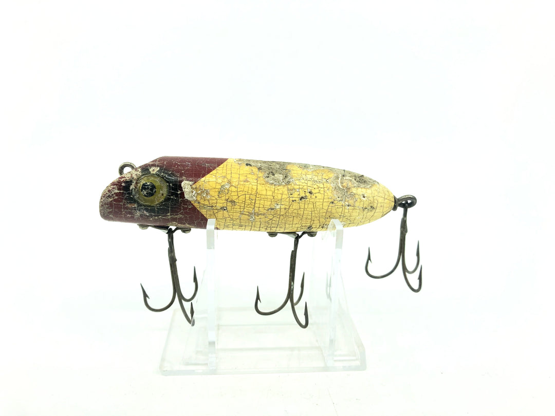 South Bend Bass Oreno, Pressed Eyes, White/Red Head Color