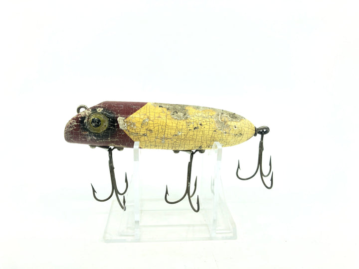 South Bend Bass Oreno, Pressed Eyes, White/Red Head Color
