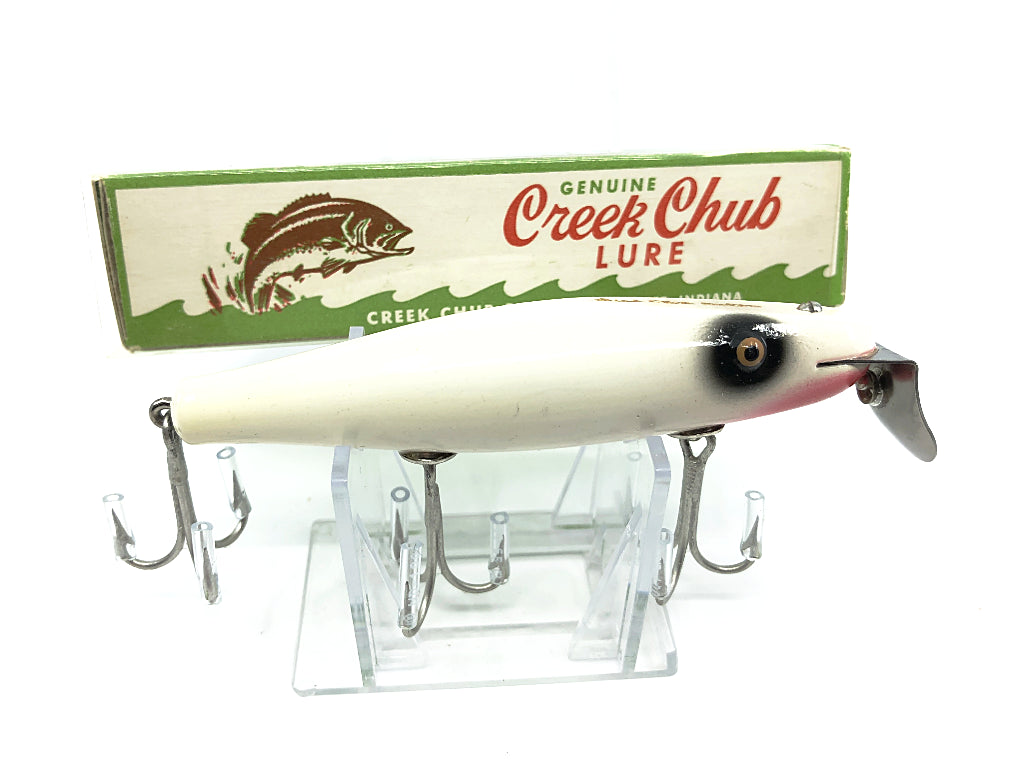 Creek Chub Surfster 7212 White with Black Eye Shadow Color with Box