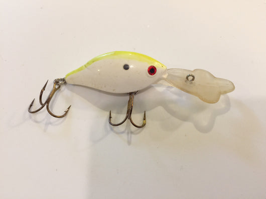 Luhr Jensen Hot Lips White with Yellow Back