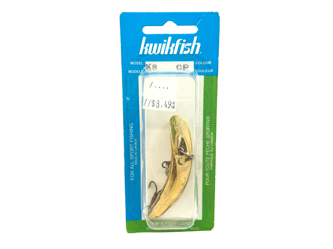 Kwikfish K8 GP Gold Plated Color New on Card Old Stock