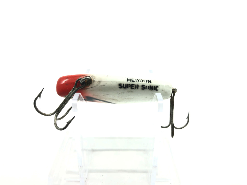 Heddon Super Sonic Red Head White Body Black Lightning Bolt Color