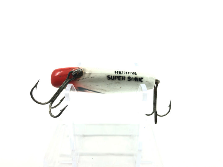 Heddon Super Sonic Red Head White Body Black Lightning Bolt Color