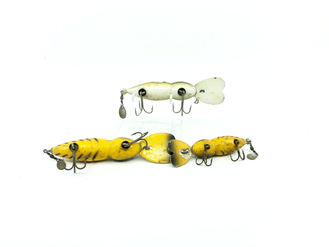 Hellbender Whopper Stopper Trio, Yellow Black Ribs, Frog Color