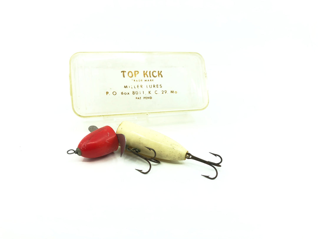 Miller Lures Top Kick with Box, Red/White Color