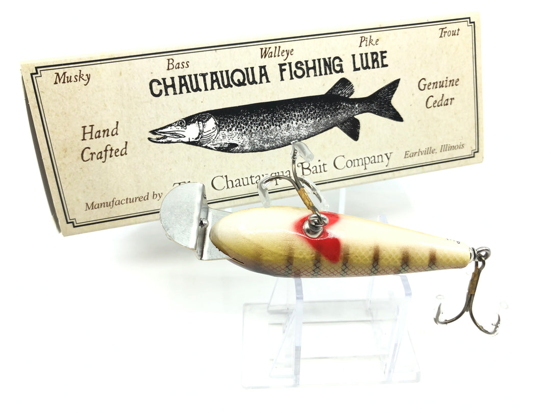 Chautauqua Wooden Wiggler Red Perch Color Custom Lure