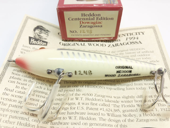 Heddon Centennial 1994 Wooden Zaragossa X6500W-XRW New in Box!  No. 1248