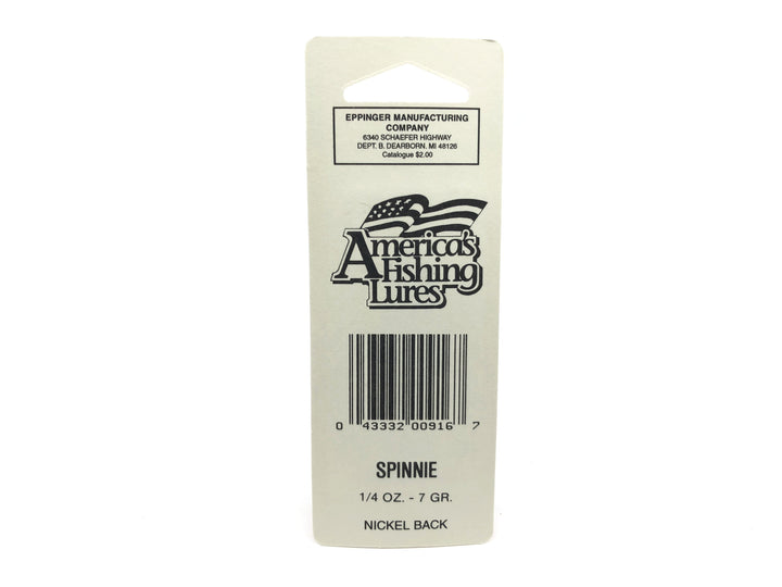 Eppinger Dardevle Spinnie 1/4 oz 916 Nickel Back Color 16 Red Devle New on Card