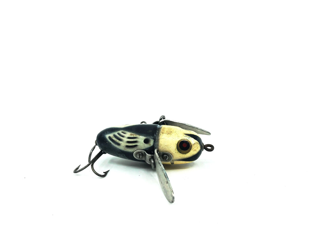 Heddon Wooden Crazy Crawler 2120 BWH Black White Head - Black Hornet