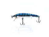Bagley Minnow Blue Silver and Black Stripes Color