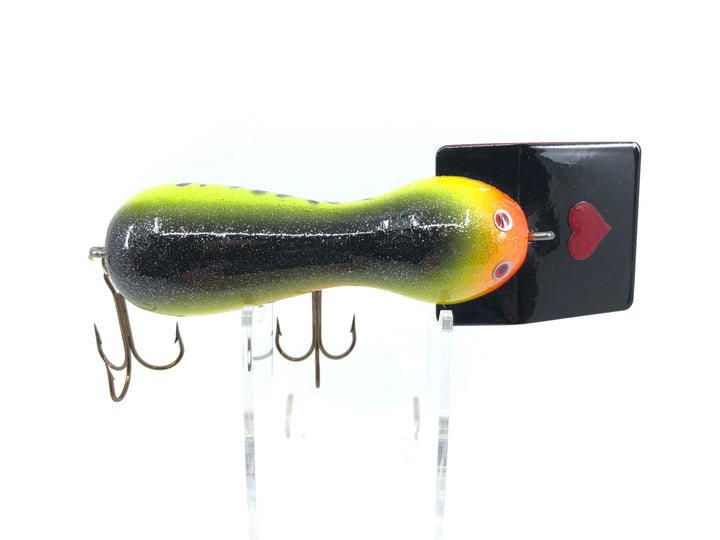 Len Hartman Musky Bug in Yellow Black and Orange Tiger Black Back Color