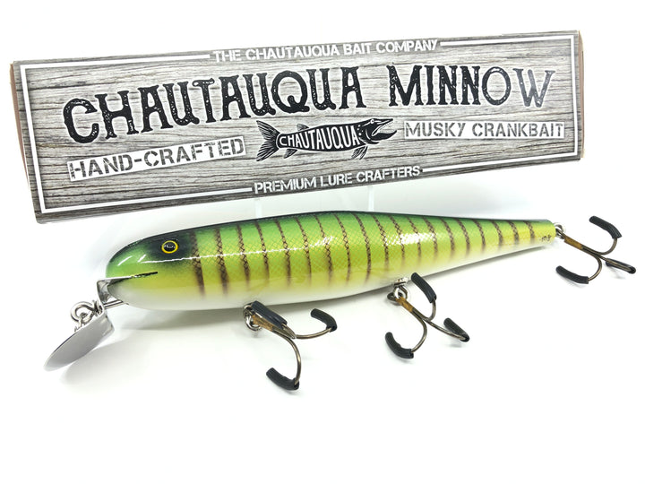 Chautauqua 8" Minnow Musky Lure Yellow Perch Color
