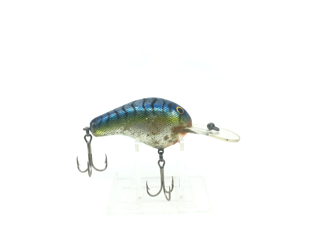 Bagley Diving #2 DB2 H79S, Hot Blue/Chartreuse on Silver Color