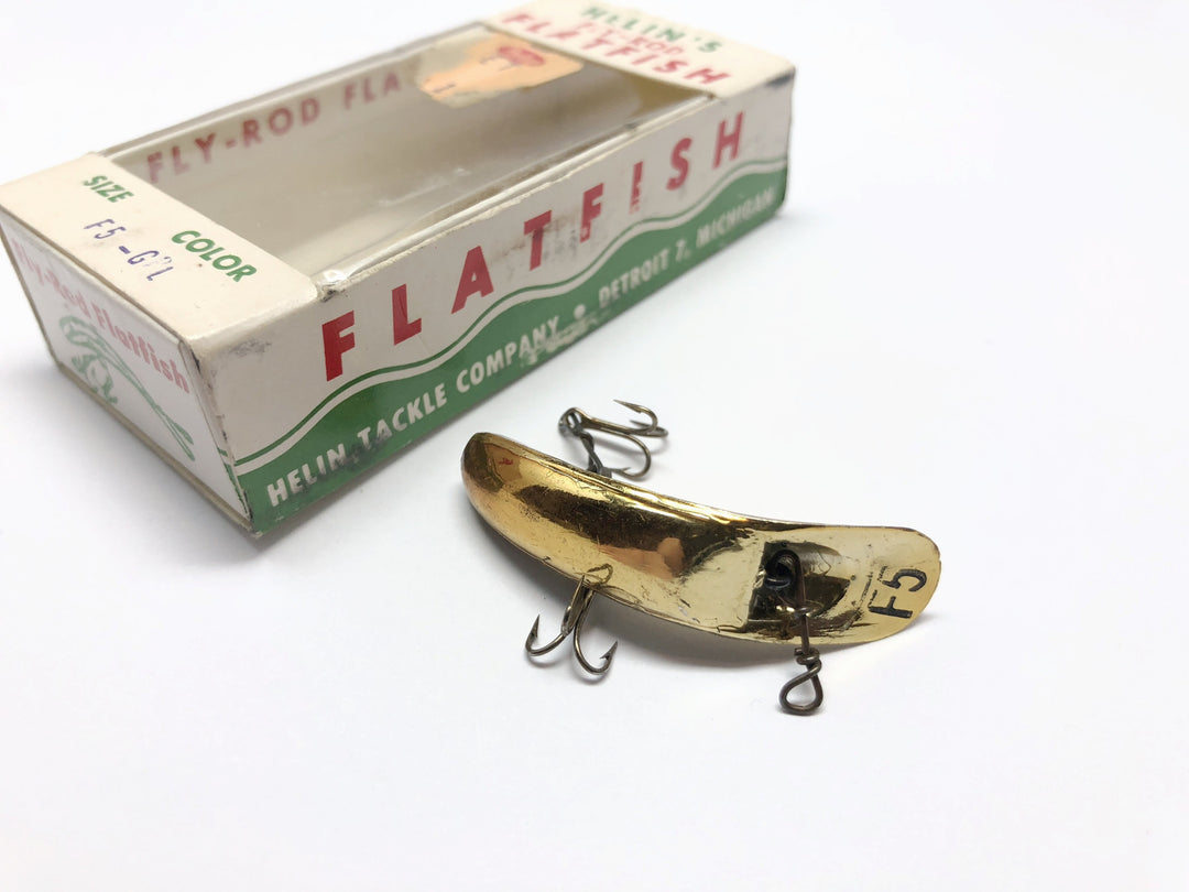 Helin Fly-Rod Flatfish F5 GPL Gold Plated Color New in Box