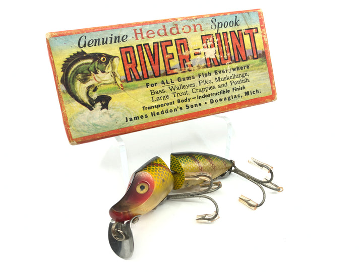 Heddon Jointed Sinking River Runt 9330 L Perch Color with Box