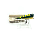Wood-Line Lure Popper, Blue Speckle/Yellow Ribs Color, Wisconsin Bait