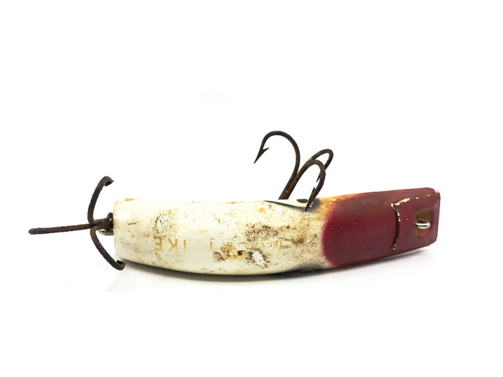 Kautzky Wooden Musky Lazy Ike Red White Color