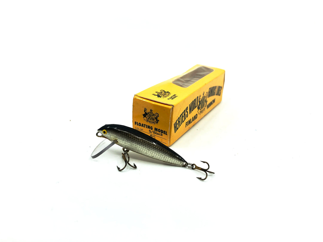 Herter's Finland Minnow, Floater Model, Silver Black Color
