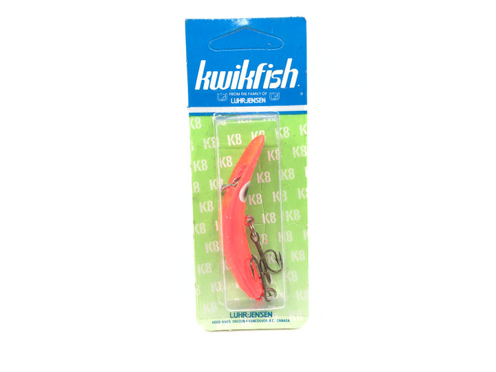 Kwikfish K8 Color 913 Flo Red Fire (RF) New on Card Old Stock