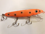 Bradrock Molly Bait 7 1/4" Musky Lure in a Orange with Spots Color