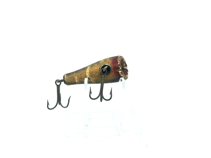Creek Chub 5900 Midget Plunker in Perch Color Wooden Lure Glass Eyes