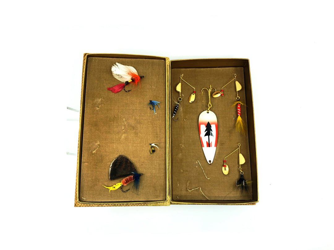 Vintage Marathon 1953 Display Book / Box with Lures